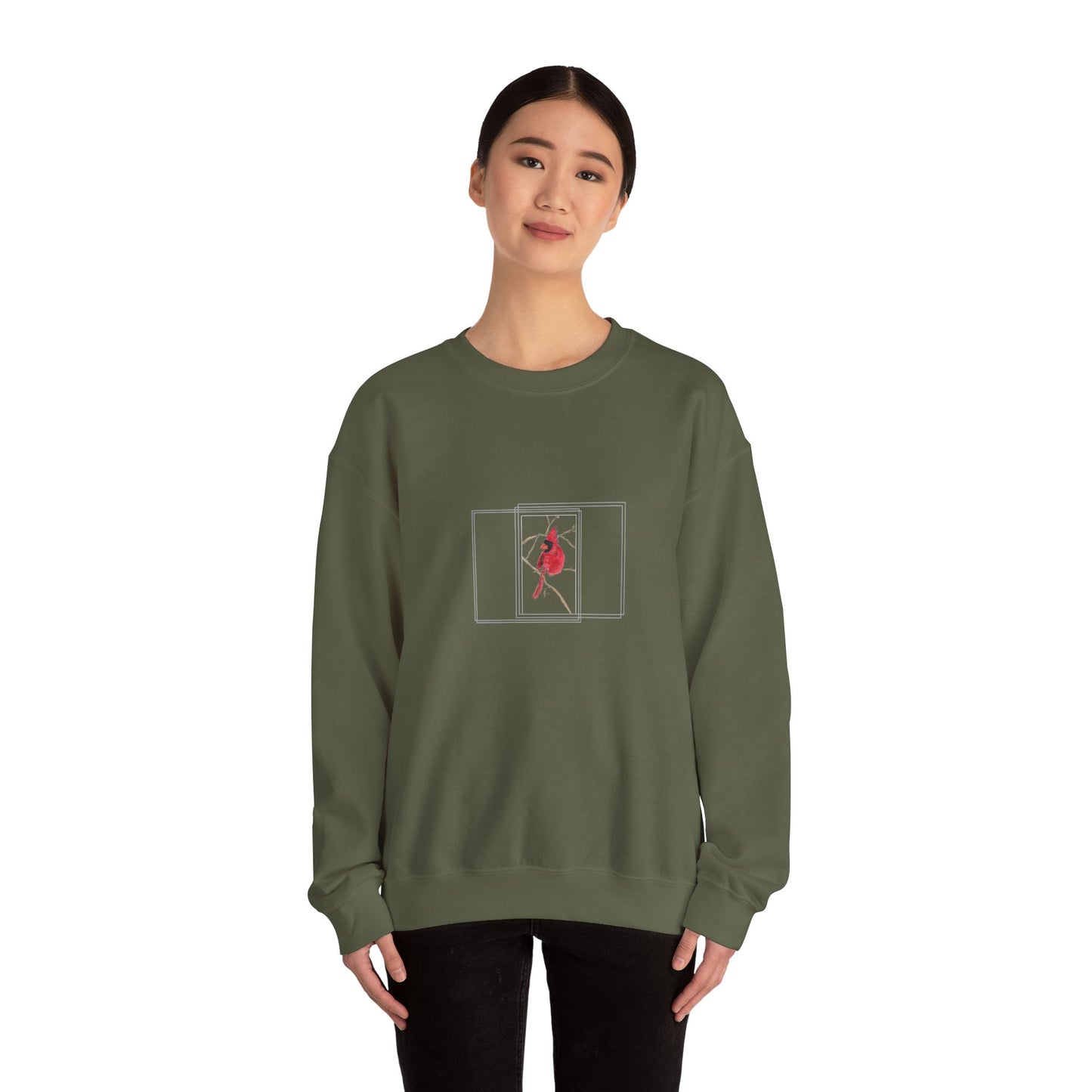 Northern Cardinal Child Art -- Unisex Sweatshirt