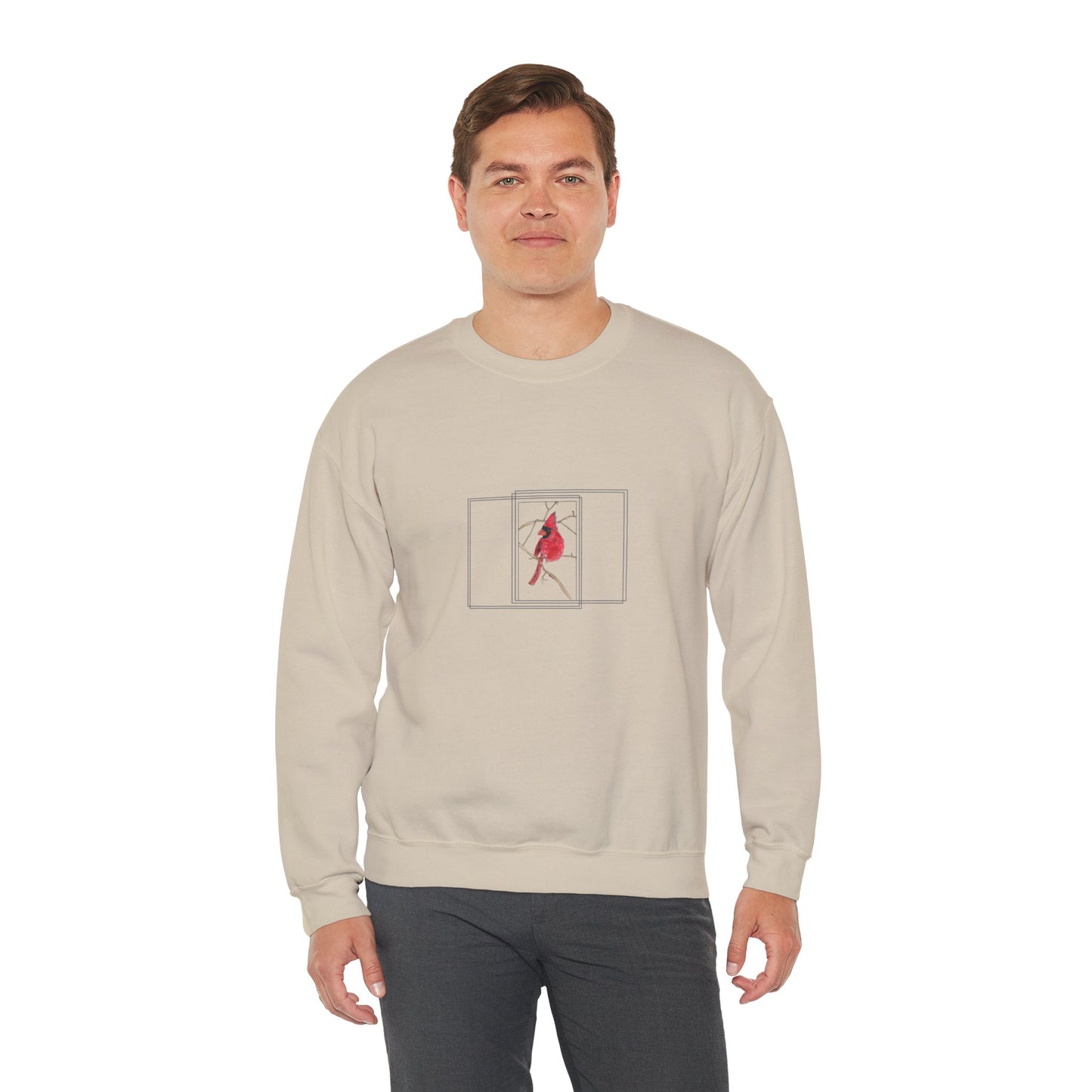 Northern Cardinal Child Art -- Unisex Sweatshirt