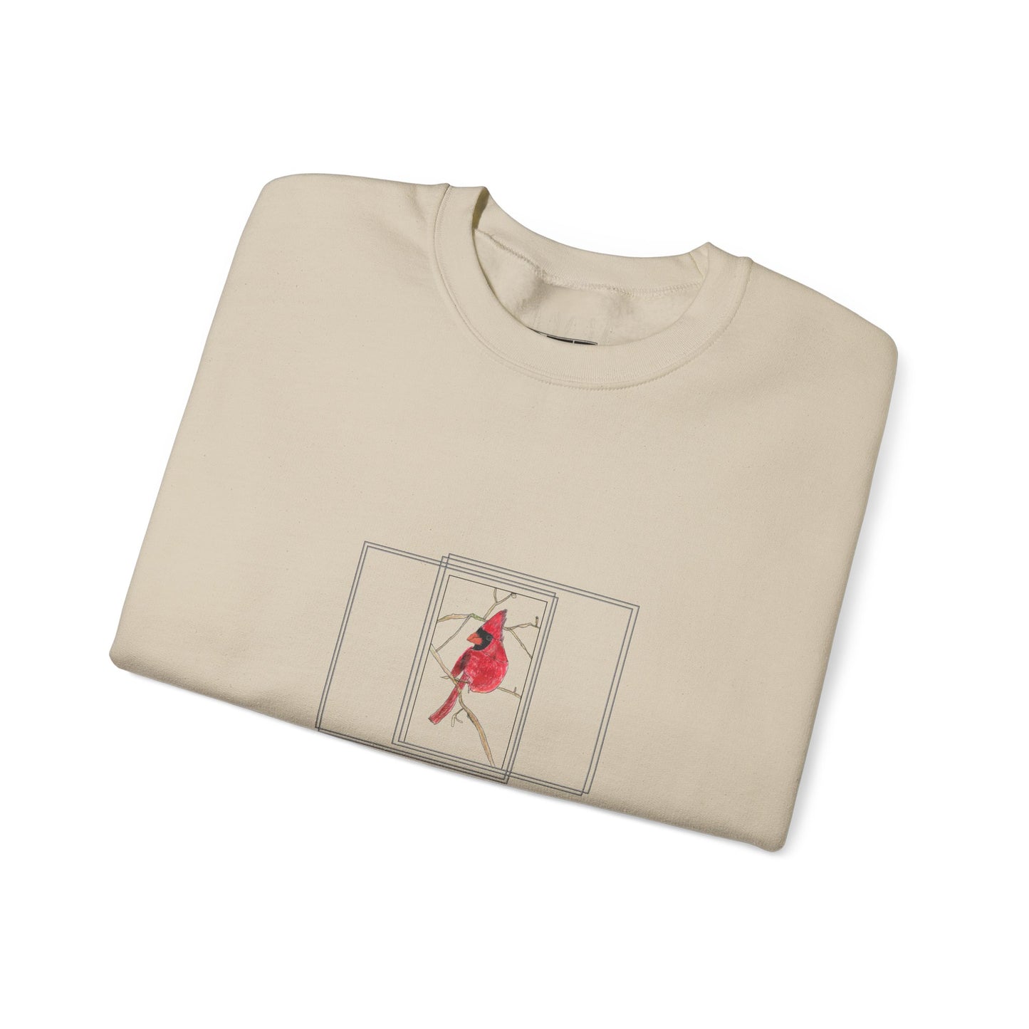 Northern Cardinal Child Art -- Unisex Sweatshirt