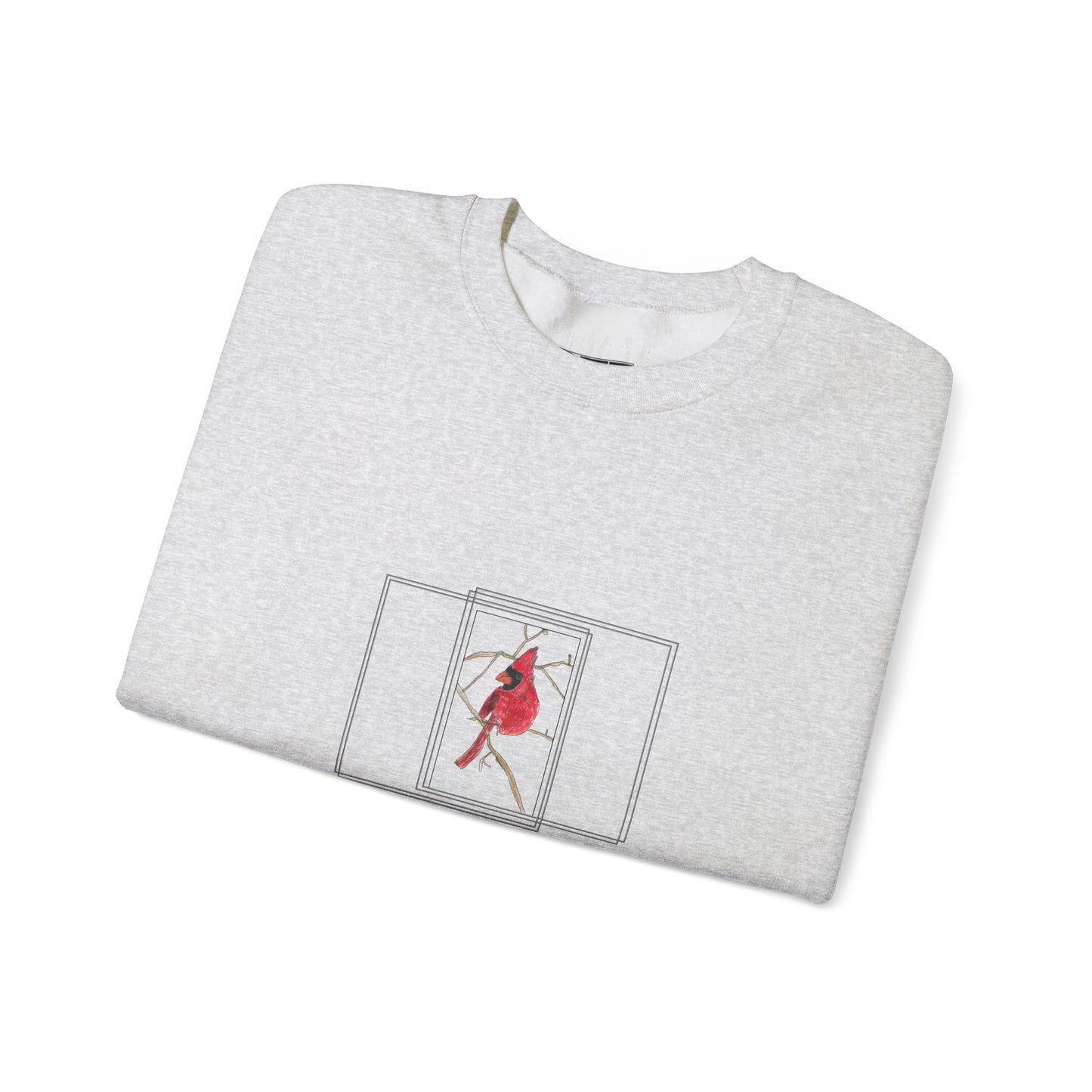 Northern Cardinal Child Art -- Unisex Sweatshirt