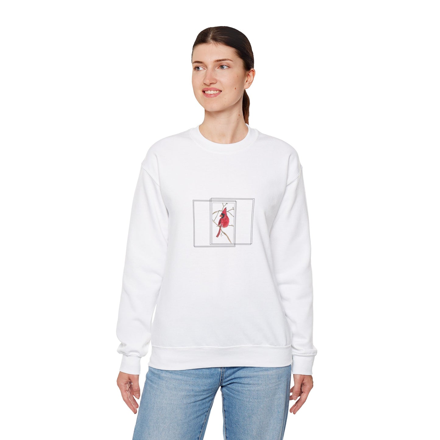 Northern Cardinal Child Art -- Unisex Sweatshirt