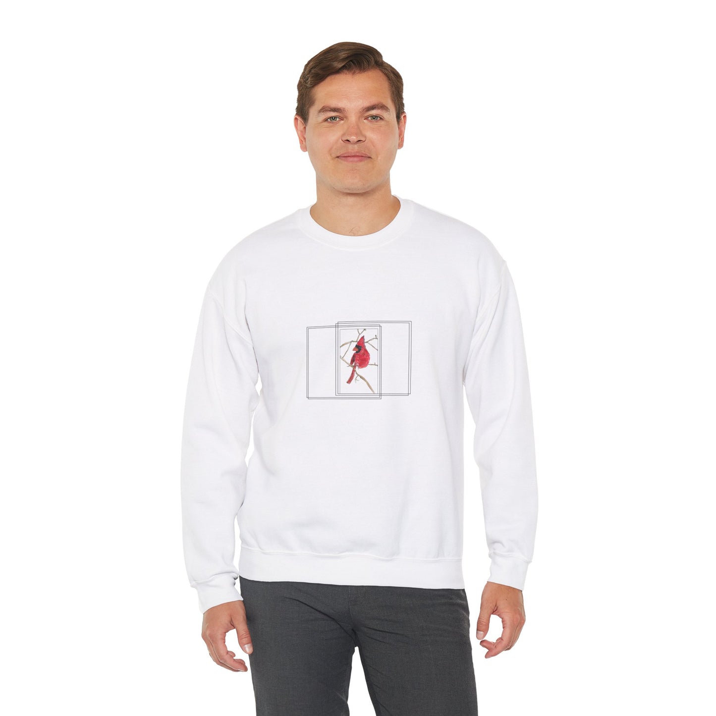 Northern Cardinal Child Art -- Unisex Sweatshirt