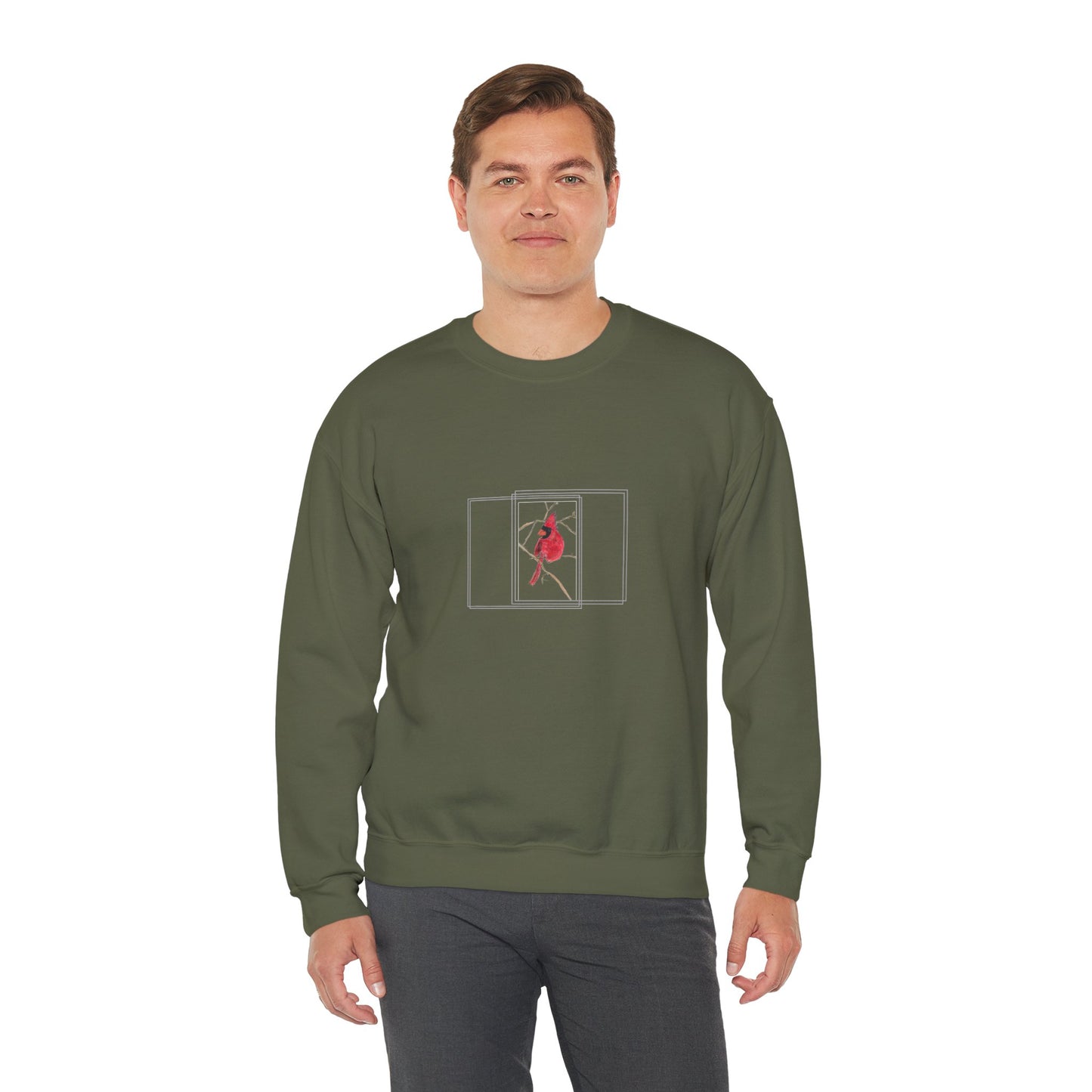 Northern Cardinal Child Art -- Unisex Sweatshirt