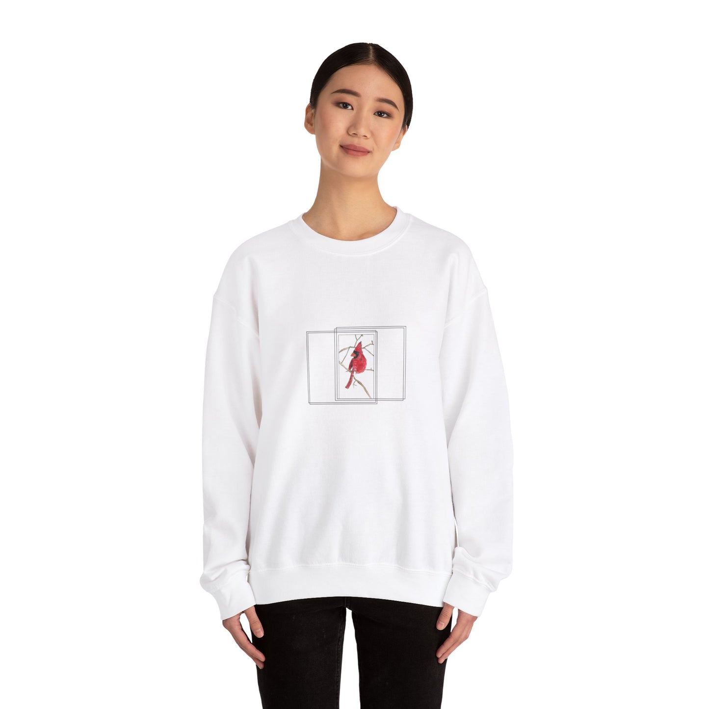 Northern Cardinal Child Art -- Unisex Sweatshirt